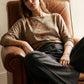 Elmwood Floral Batwing Knit Top - Woman Wearing Soft Hacci Knit Blouse - Suzy Shier