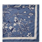 Brown and Light Blue Paisley Silk-Like Scarf - Full View - Suzy Shier
