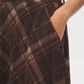 Brown Plaid Hacci Knit Pull-On Skirt - Pocket Detail - Suzy Shier