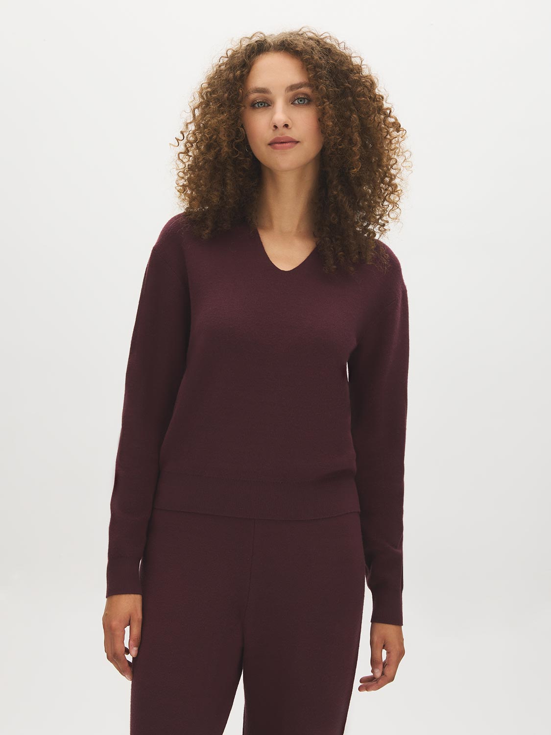 Winetasting Polo Collar Sweater - Woman Wearing Classic Knit Top - Suzy Shier