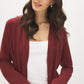 Syrah Ribbed Knit Duster Cardigan - Close-up Fabric Detail - Suzy Shier