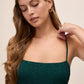 Dark Emerald Glitter Knit Gown with Bow Back - Strap Detail - Le Chateau