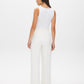 Off White Fit & Flare Full-Length Trousers - Back View - Suzy Shier