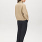 Fancy Beige Melange Mock Neck Knit Sweater - Back View - Suzy Shier