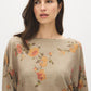 Elmwood Floral Batwing Knit Top - Close-up Fabric Detail - Suzy Shier