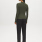 Guacamole Deep V-Neck Ribbed Knit Top - Back View - Suzy Shier