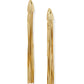 Silver Linear Snake Chain Tassel Earrings - Full View - Suzy Shier