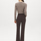 Coffee Fit & Flare Pull-On Knit Pants - Back View - Suzy Shier