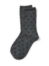 Black/White Mini Heart Knit Socks - Front View - Suzy Shier