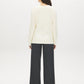Rice Cable Knit Sweater with Side Slits - Back View - Suzy Shier
