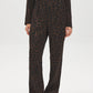 Bison Animal Print Satin PJ Set - Pants Detail - Suzy Shier