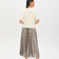 Snow White Short Sleeve Ribbed Button-Front Cardigan - Back View - Suzy Shier