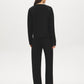 Coffee Bean Cloud Fleece Top with Drop Shoulder Sleeves - Back View - Suzy Shier