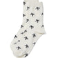 Black/White Bow Detail Knit Socks - Front View - Suzy Shier