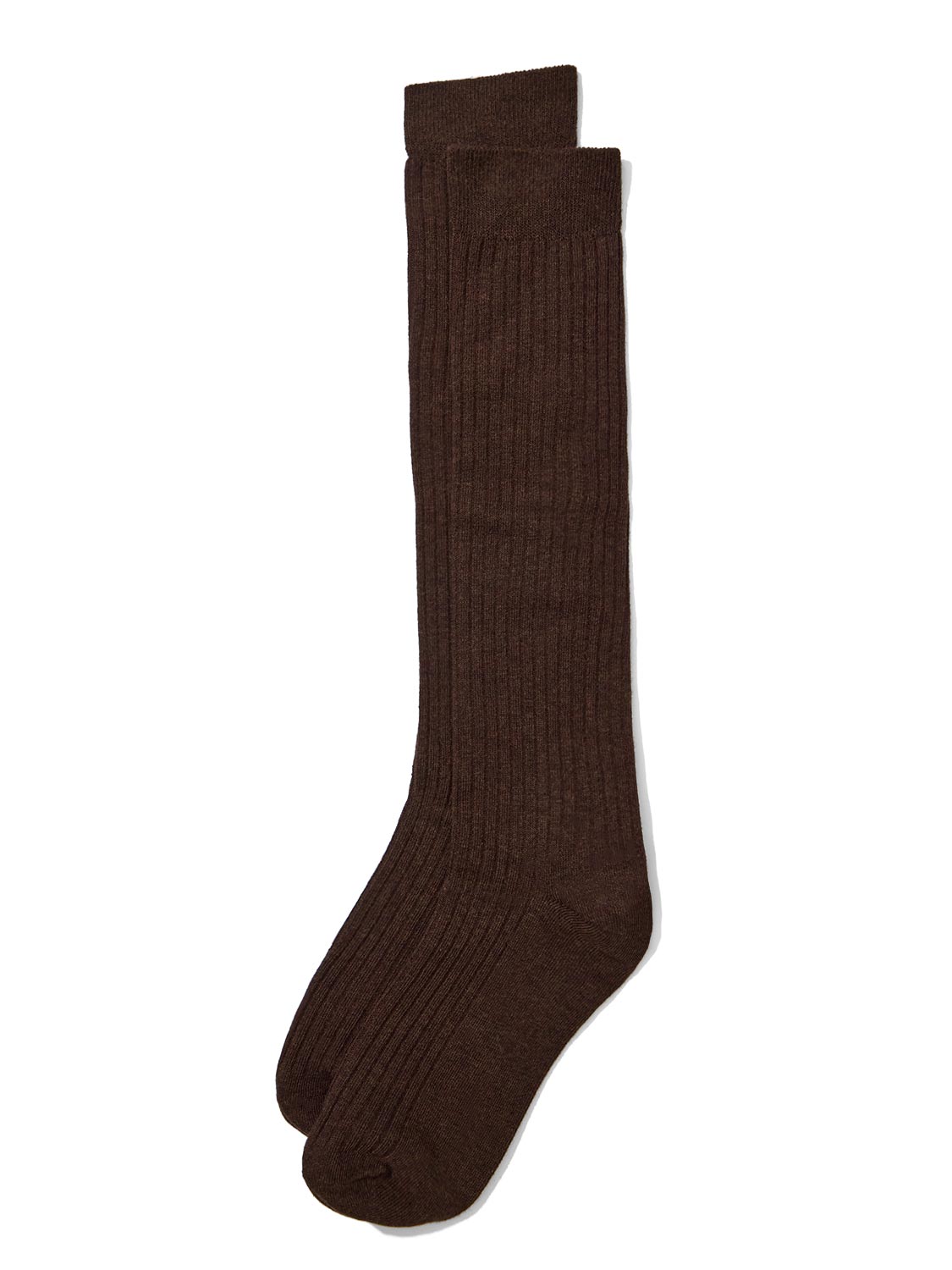 Black Solid Knit Knee Socks - Full View - Suzy Shier