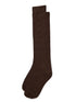 Black Solid Knit Knee Socks - Full View - Suzy Shier