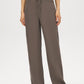 Dark Driftwood Brushed Tencel Straight Leg Pants - Front View - Suzy Shier