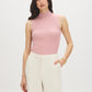 Zephyr Sleeveless Ribbed Funnel Neck Sweater - Front View - Suzy Shier