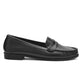 Black Faux Leather Penny Loafer - Classic Slip-On Design - Suzy Shier