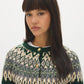 Forest Biome Short Sleeve Raglan Knit Cardigan - Close-up Fabric Detail - Suzy Shier