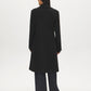 Mid Grey Melange Single-Breasted Faux Wool Coat - Back View - Suzy Shier