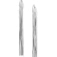 Silver Linear Snake Chain Tassel Earrings - Close-up View of Earrings - Suzy Shier