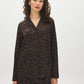 Bison Animal Print Satin PJ Set - Front View - Suzy Shier
