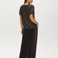 Brown Sequined Mesh Tee - Back View - Suzy Shier