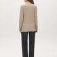 Beige Melange Sweater Knit Boat Neck Tunic - Back View - Suzy Shier
