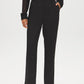 Black Front Zip Trousers with Elastic Back - Front View - Suzy Shier