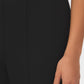 Black Wide-Leg Crepe Pull-On Pants - Close-up Fabric Detail - Suzy Shier