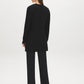 Black Ribbed Knit Duster Sweater - Back View - Suzy Shier