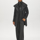 Dark Charcoal Melange Double Collar Mid-Length Coat with Belt - Front View - Suzy Shier