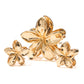 Set of 3 Metal Hibiscus Flower Hair Claws - Back View - Suzy Shier