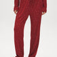 Winery Dots and Hearts Print PJ Set - Pants Detail - Suzy Shier