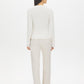 Snow White Cable Stitch Button-Front Cardigan - Back View - Suzy Shier