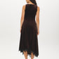 Milk Chocolate Velour Midi Dress with Lace Trim - Back View - Suzy Shier