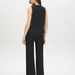 Black Lace Trim V-Neck Sleeveless Top - Back View - Suzy Shier