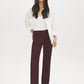 Winetasting Colored Straight Leg Denim Pants - Woman Wearing Classic 5-Pocket Denim - Suzy Shier