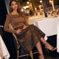Copper Floral Jacquard Midi Skirt with Box Pleats - Woman Wearing Elegant Pleated Skirt - Le Chateau