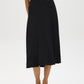 Black Faux leather Belted Panelled Knit Skirt - Back View - Suzy Shier