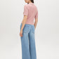 Zephyre Short Sleeve Cable Knit Button-Front Sweater - Back View - Suzy Shier