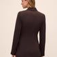 Chestnut Gold Trim Side Wrap Blazer - Back View - Le Chateau
