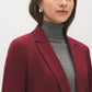 Zinfandel Single-Button Woven Blazer - Close-up Fabric Detail - Suzy Shier