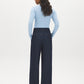 Indigo Wash High-Rise Wide Leg Trousers - Back View - Suzy Shier
