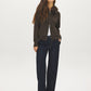 Chocolate Brown Hooded Sweater with Detachable Faux Fur Trim - Front View - Suzy Shier