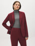 Zinfandel Single-Button Woven Blazer - Side Profile View - Suzy Shier