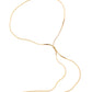 Gold Lariat Snake Chain Necklace - Full View - Suzy Shier