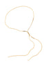 Gold Lariat Snake Chain Necklace - Full View - Suzy Shier