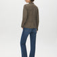 Brown/Beige Yarn-Dye Blazer with Contrast Collar - Back View - Suzy Shier